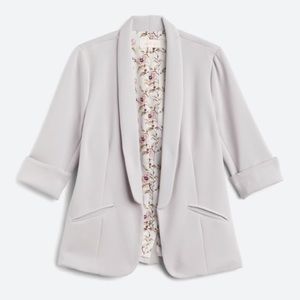 Skies Are Blue Hannah Modal Scuba Blazer Grey